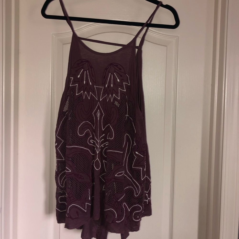 Free People Flowy Long Spaghetti Strap Blouse